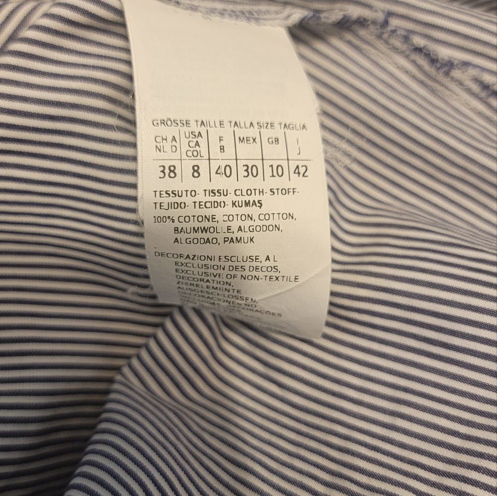 MAXMARA Beaded Accent Western Striped Shirt - Picture 9 of 9